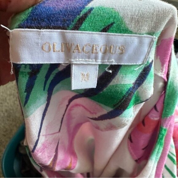 Oliveceous Multicolor Abstract Print Dress Medium - Artistic Boho & Cottagecore - Picture 10 of 12